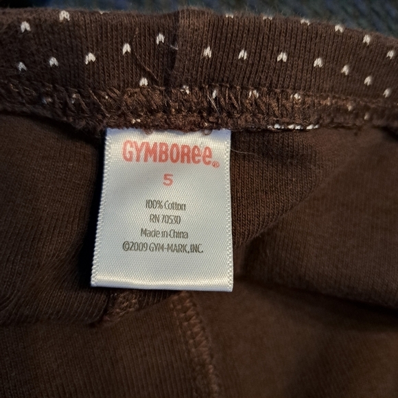Gymboree girls size 5 brown with snowflake leggings - Picture 2 of 3